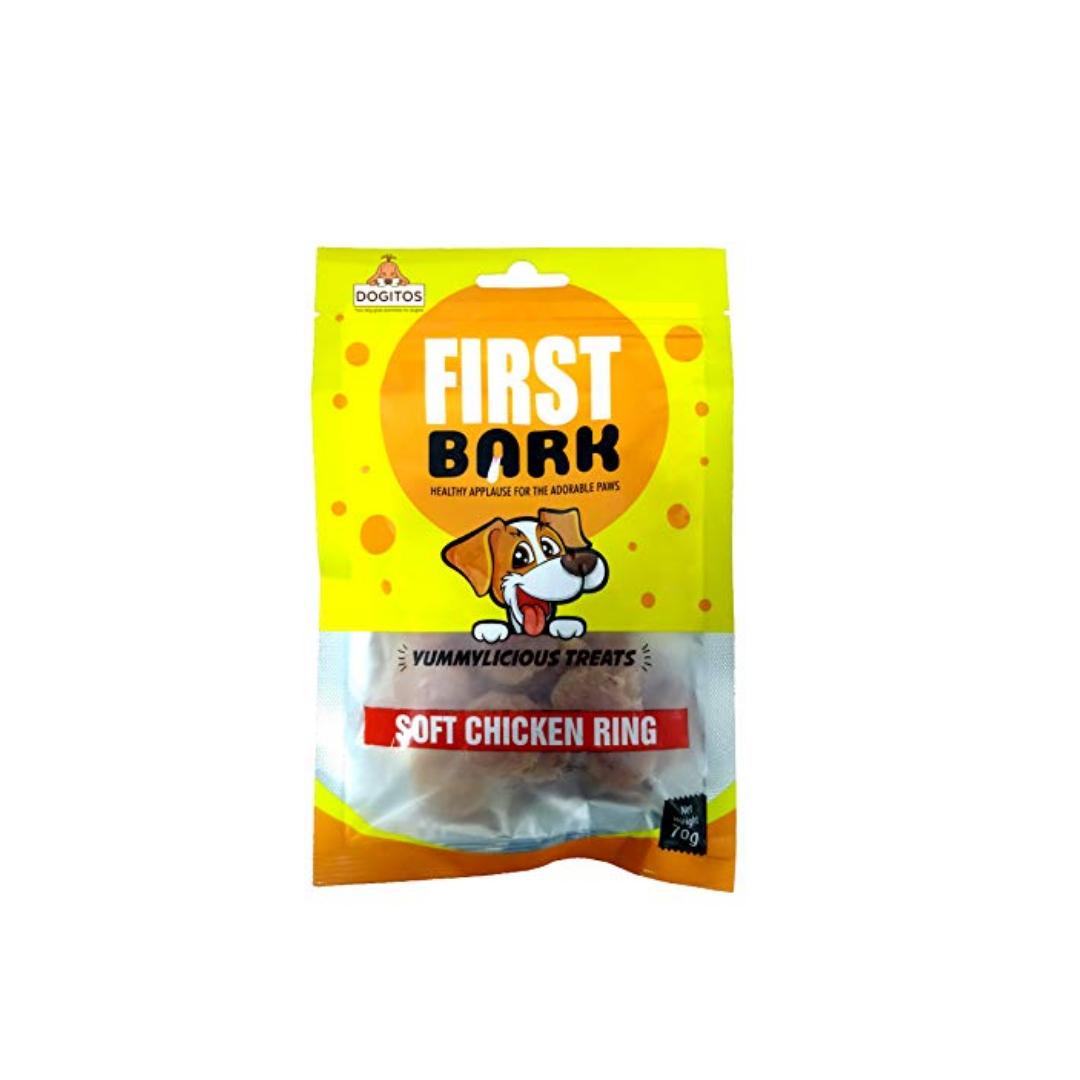 First Bark Soft Chicken Ring 70 Gm - Petofast