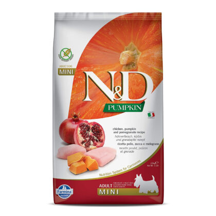 Farmina N& D Pumpkin Dry Dog Food, Grain-Free, Adult Mini Breed, Chicken and Pomegranate
