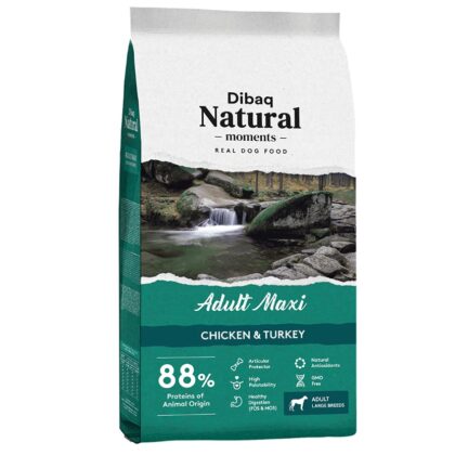 Dibaq Natural Moments Real Dog Food Adult Maxi Chicken Turkey