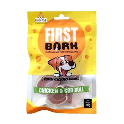First Bark Chicken & Cod Roll 70g