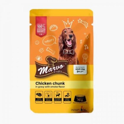 Marvo Chicken Chunk in Gravy For Adult Dog, 70g
