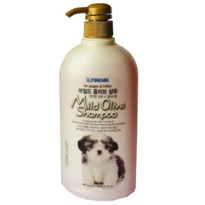 Forcans Mild Olive Shampoo For Dogs & Cats (Upto 7 months) (750 ML