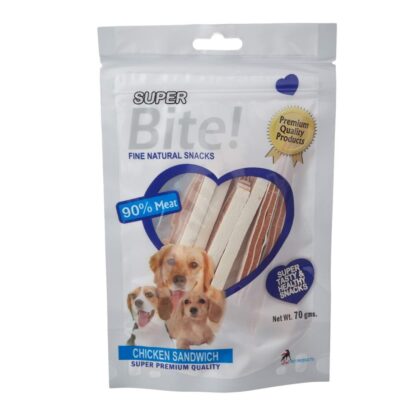 Super Bite Dog Treats Chicken Sandwich Flavored 70 Gm
