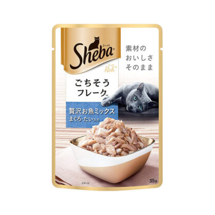 Sheba Premium Fish Mix (Maguro & Bream) Wet Cat Food 35gm
