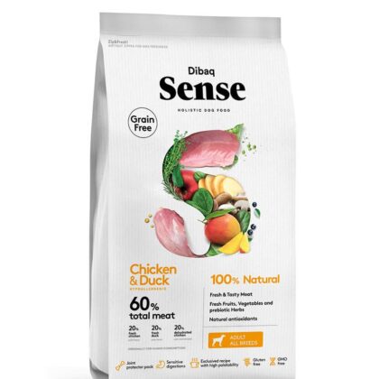 Dibaq Sense Grain Free Chicken and Duck Hypoallergenic Dry Food for Dogs Adult