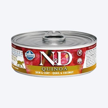 Farmina N & D Quinoa (Wet)- Skin & Coat Quail Adult (80g) Cat Food