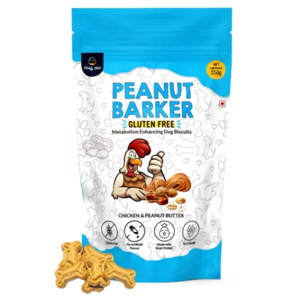 Goofy Tails Peanut Barker Chicken Biscuit Treats for Dogs & Puppies 250gm