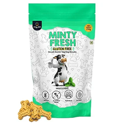 Goofy Tails Minty Fresh Milk & Mint Biscuit Treats for Dogs & Puppies 250gm