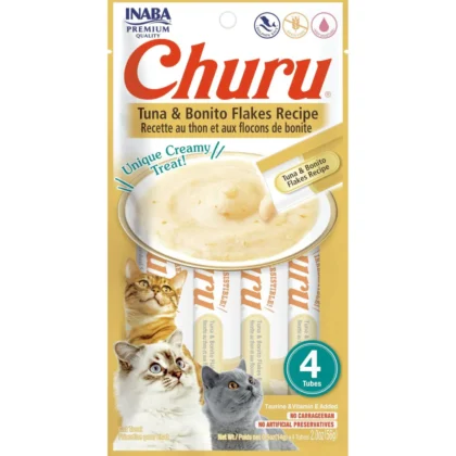 INABA Churu Tuna & Bonito Flakes Recipe Cat Treats 56gm