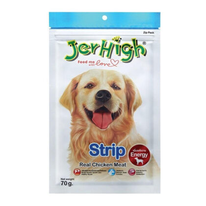 JerHigh Strip Dog Treats with Real Chicken Meat - 70 g