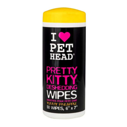 Pretty Kitty Deshedding Wipes, 50 pack, Pineapple