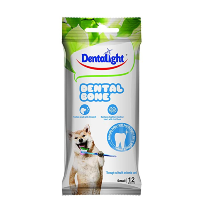Gnawlers Dentalight Small Dental Veg Bone Dog Treat 12piece
