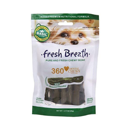 Basil Fresh Breath Dental Dog Chews - 90gm
