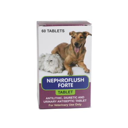 Nephroflush Forte Antilithic Diuretic and Urinary Antiseptic Tablet Supportive therapy in kidney dysfunction for Dog and Cats (30 Tablets)