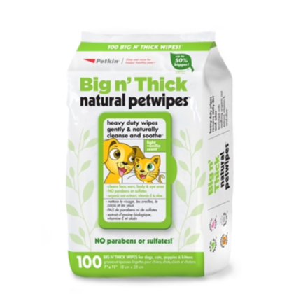 Big n' Thick Natural Pet Wipes (100ct)