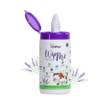 PupPee Wipe Me Anti-Bacterial Cleansing & Deodorising Wet Wipe?s for Dogs & Cats Made with Lavender Essential,Vitamin E & Olive Oil