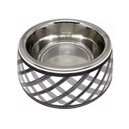 Basil Round Stainless Steel Pet Bowl - L
