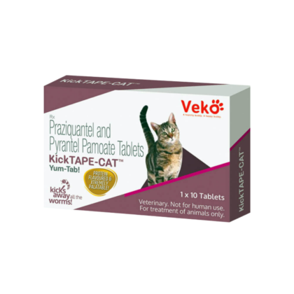 Veko Kick Tape Cat dewormer, 10 tabs