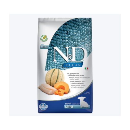 Farmina N&D Ocean COD Pumpkin& Cantaloupe Melon Grain Free Puppy Dry Food - Mini Breed