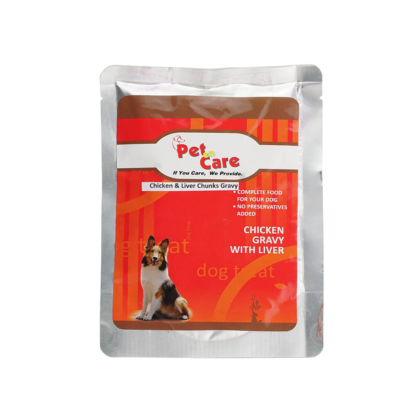 Pet en Care Chicken & Liver Chunks Gravy 100 grams