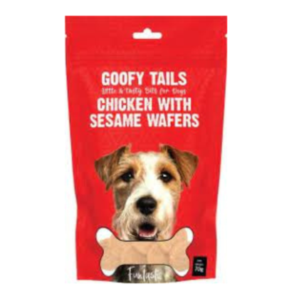 Goofy Tails Chicken with Sesame Wafers Treats for Dogs and Puppies - 70 Grams