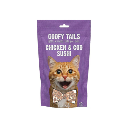 Goofy Tails Chicken & COD Sushi Treats  For Cats And kittens  - 40G