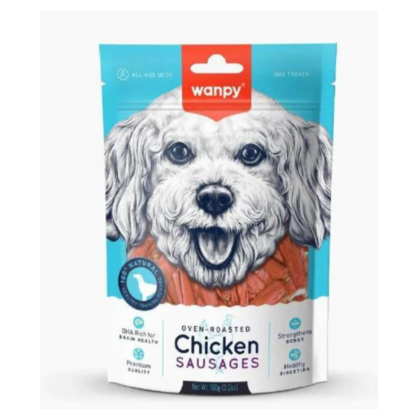 Wanpy Oven Roasted Chicken Sausages ?V Dog Treats 100gm