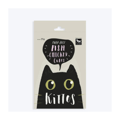 Kittos Fish Chicken Cubes Cat Treats - 35 g