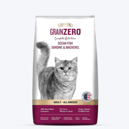 Signature Grain Zero Adult Ocean Fish, Sardine and Mackerel Dry Cat Food - All Breed Formula