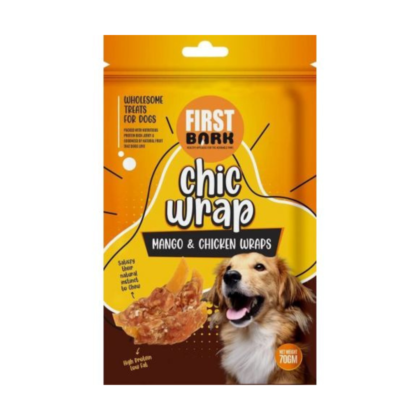 First Bark Chic Wrap Mango & Chicken Wraps Flavour - 70 gm