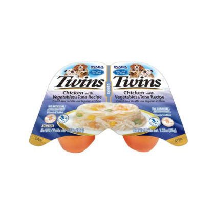 Inaba Grain Free Twins Chicken With Vegetable & Tuna Recipe Treat For Dogs 70gm