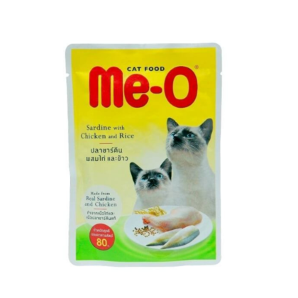 Me-O Wet Cat Food Sardine with Chicken & Rice - 80 g