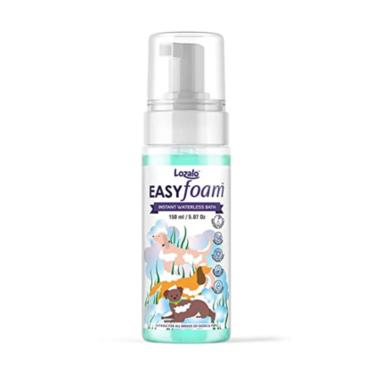 Lozalo Easy Foam Waterless Shampoo, 150 ml Suitable for Dogs, Cats and Pups of All Breads
