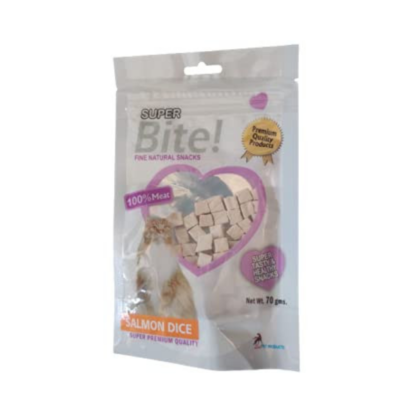 Super Bite Cat Treats - Salmon Dice -70 Grams
