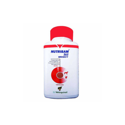 Vetoquinol Nutrisam 365 Briskit Vitamin and Mineral Supplement 100 Tablets