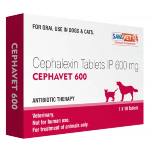 Savavet Cephavet (Cephalexin) 600mg for Dogs and Cats 10Tablet