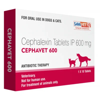 Savavet Cephavet (Cephalexin) 600mg for Dogs and Cats 10Tablet